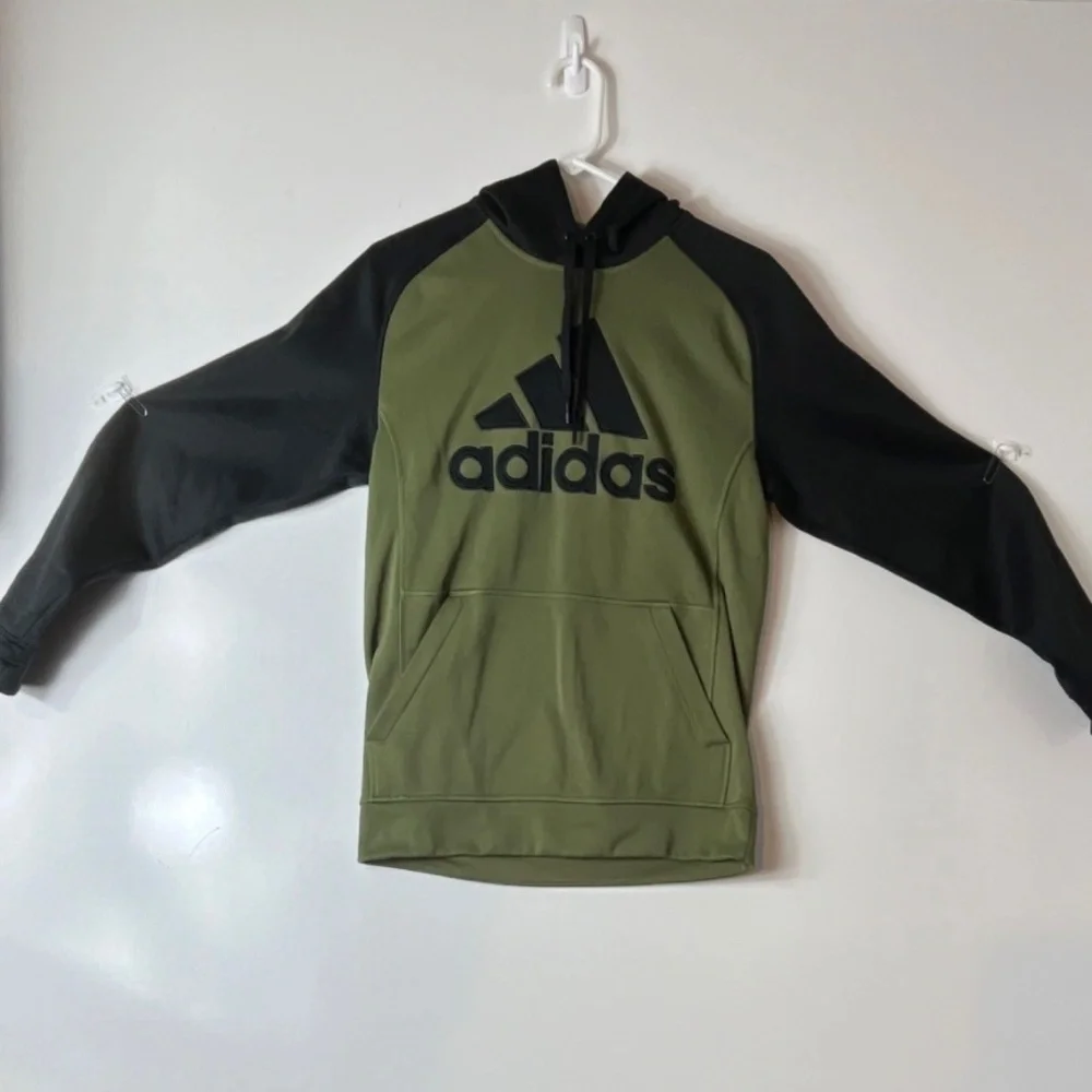 Adidas Climawarm Hoodie - Olive Green, Size‎ Small